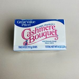 2 - Vintage 4oz Cashmere Bouquet Mild Beauty Bar